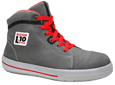 ELTEN Sicherheitsschuhe VINTAGE Mid ESD S3, Herren, Leder, Stahlkappe, leicht, sportlich, Grau, im Sale